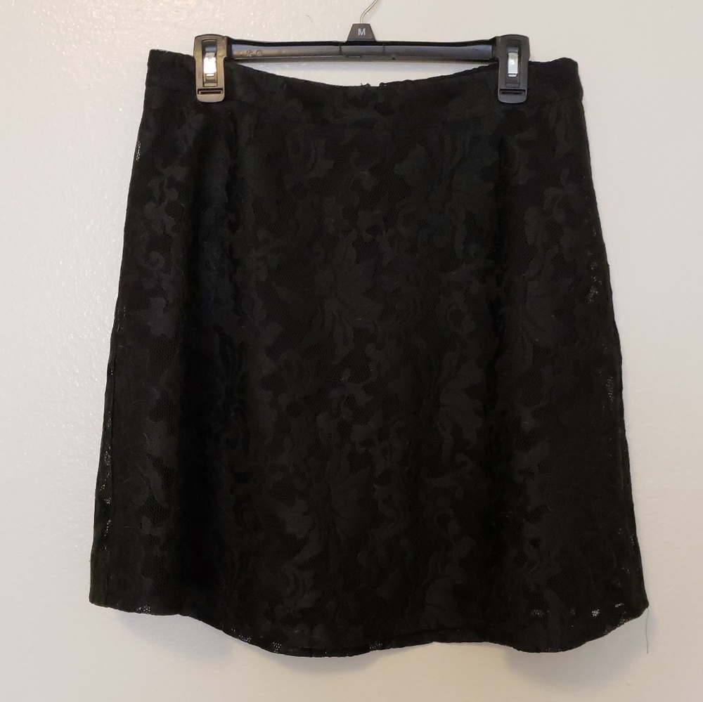 Black lace skirt